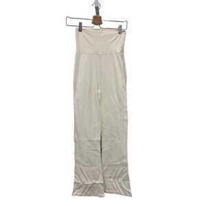 Zenana Ivory Fold Over Yoga Pants